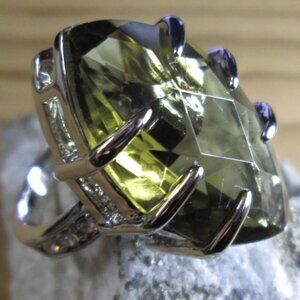 Large Marquise cut Translucent Brown CZ Cocktail ring